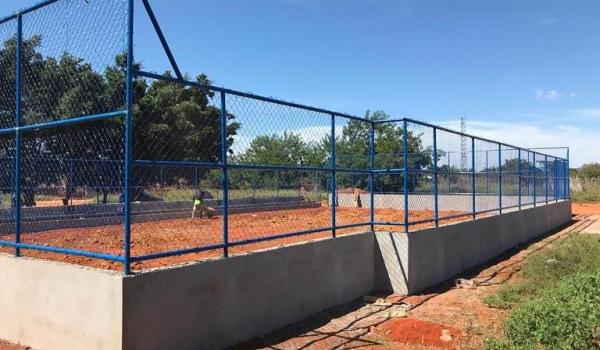 Imagens da Construção da quadra poliesportiva no Povoado de Lagoa da Porta