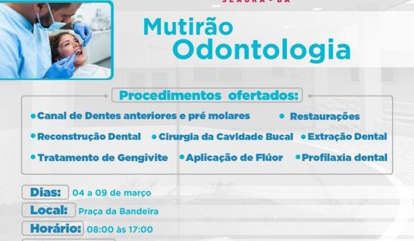 Ação Saúde e Cidadania! - Mutirão Odontologia- 04 a 09...