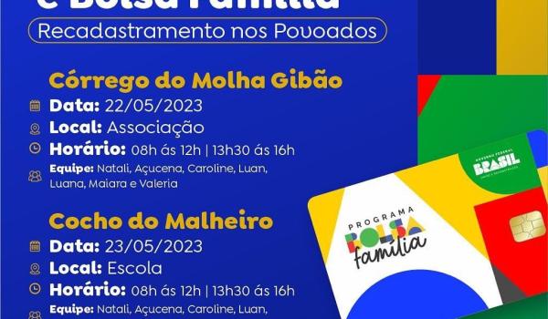 Atenção moradores das comunidades de Córrego do Molha Gibão e Cochó do Malheiro!