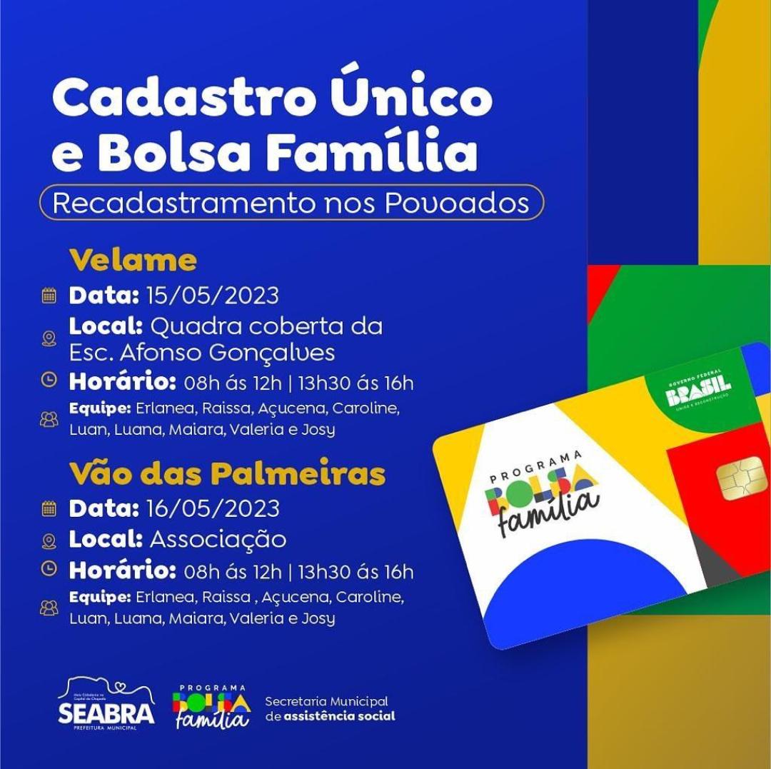 Atenção moradores das comunidades de Velame e Vão das Palmeiras!