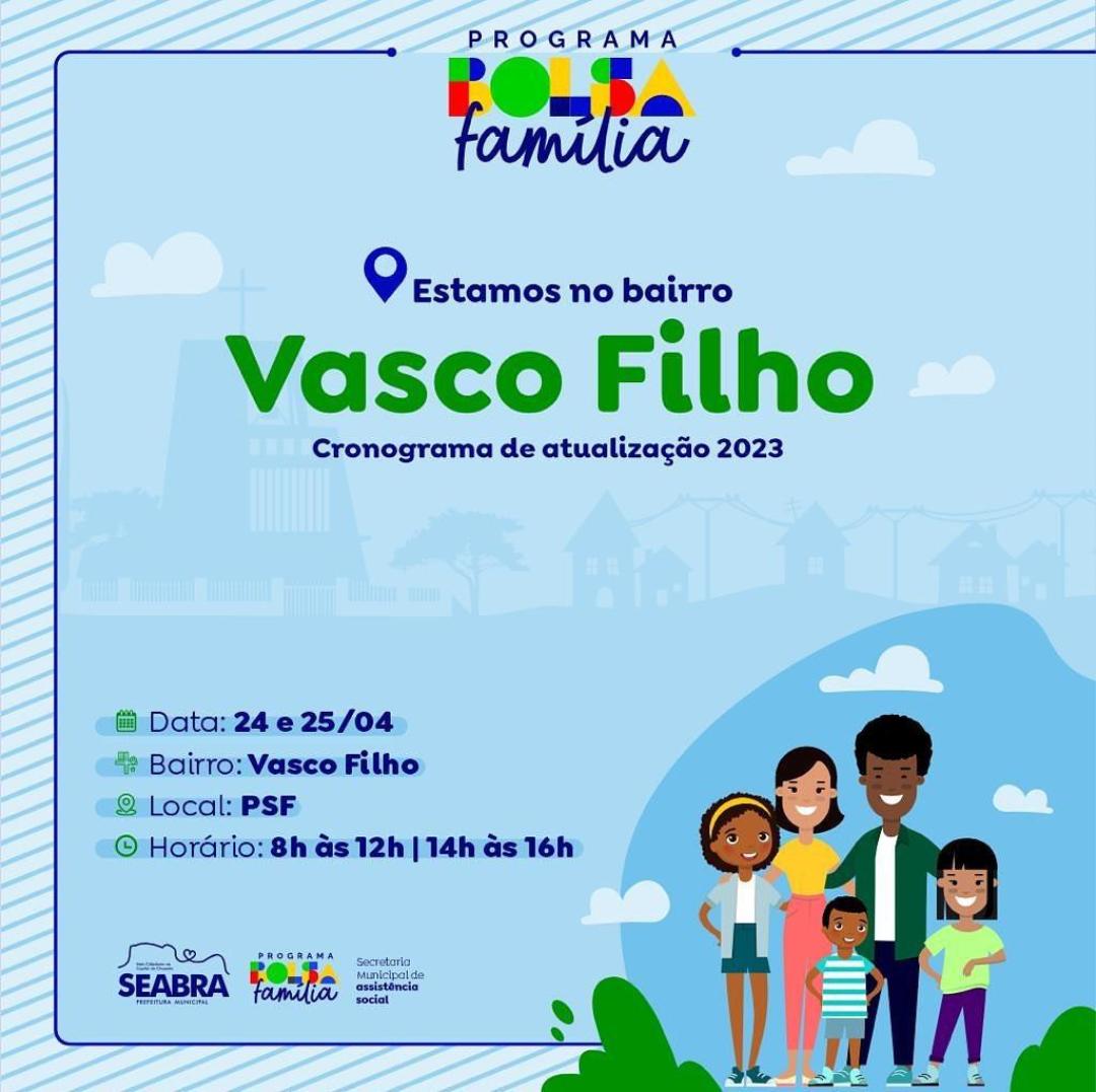 Atenção moradores do bairro VASCO FILHO!