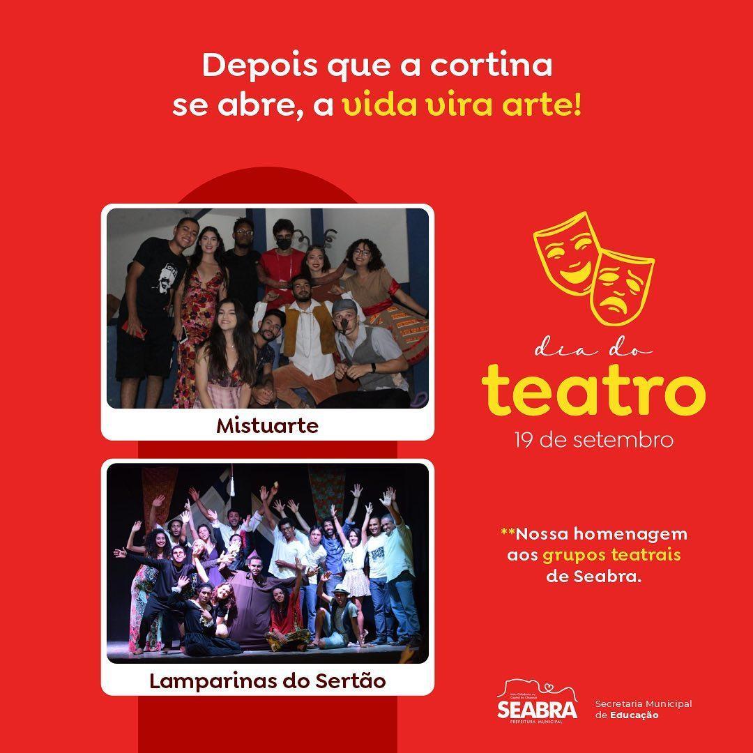 Dia do Teatro! Parabéns aos grupos teatrais da nossa Seabra!