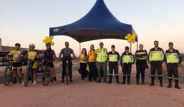 Na última sexta, (16) o DMTS realizou uma Ação Educativa junto aos ciclistas da cidade