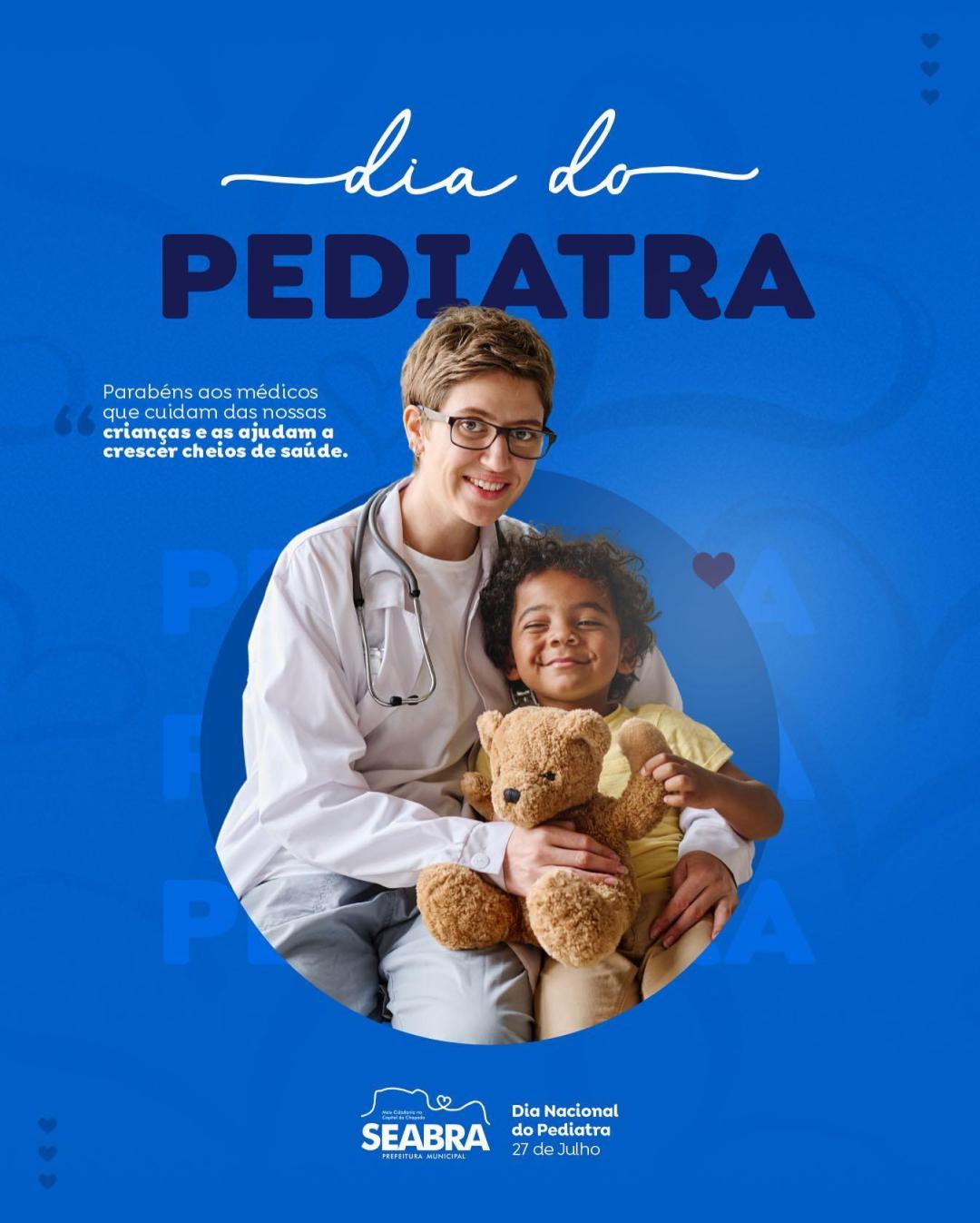 Parabéns aos nossos pediatras ! O Dia do Pediatra é comemorado em 27 de julho